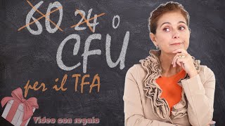 60 CFU per partecipare al TFA 2025 [upl. by Seugram]