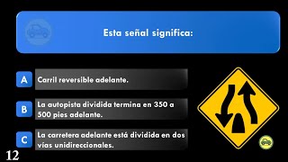 ACTUAL EXAMEN TEÓRICO 2024 para la LICENCIA DE CONDUCIR DMV EN ESPANOL 7 [upl. by Cattan]