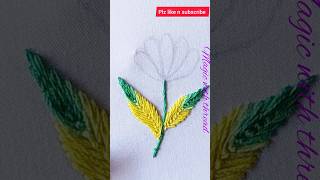 Leaf Embroidery shorts short shortvideo embroidery trending viralvideo youtubeshorts youtube [upl. by Liag]