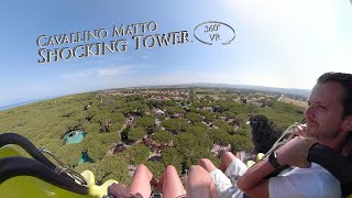 Cavallino Matto Shocking Tower 360° VR POV Onride [upl. by Vada]