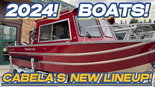 CABELAS NEW BOAT LINEUP 2024fishing boats ski boats wake boats bass boats aluminum boats [upl. by Oeram]