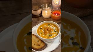 Let’s make butternut squash soup with shrimp ☺️🦐 soup souprecipe recipe [upl. by Borchers]