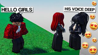 RIZZING AS A DEEP VOICE EBOY IN ROBLOX VOICE CHAT [upl. by Gans]