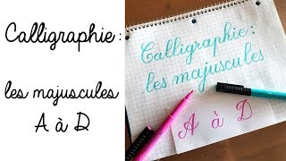 Calligraphie  les majuscules  A à D [upl. by Vander]