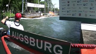 Casey Eichfeld USA SemiFinal  2023 ICF CanoeKayak Slalom World Cup Augsburg Germany [upl. by Valentin]