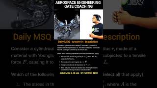 MSQ on Youngs modulus GATE strength of material  Aerospace engineering [upl. by Gabbi]