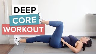 10MINUTE DEEP CORE ACTIVATION Workout For Lower Back Pain Transverse Abdominis amp Pelvic Floor [upl. by Sorgalim]