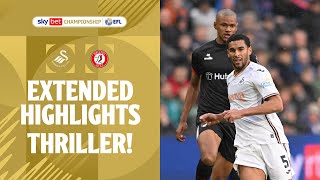 THRILLER  Swansea City v Bristol City extended highlights [upl. by Anoblav817]