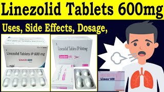 Linezolid tablet ip 600 mg tab Lizoforce 600 mg  linox 600mg linezolid syrup  Uses Side Effects [upl. by Lerat688]