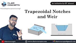 Trapezoidal Notches and Weir with numerical examples Hindi [upl. by Asial]