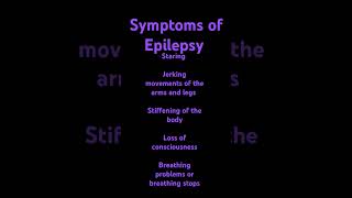 Symptoms Of Epilepsy [upl. by Lanaj]