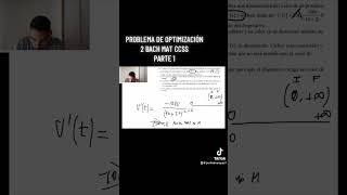 Problema de Optimización 2 Bach Mat CCSS Parte 1  ProfeDMarquez [upl. by Remas656]