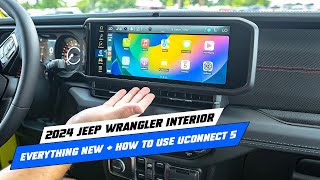 2024 Jeep Wrangler Interior  How to use UConnect 5 [upl. by Anaul]