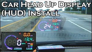 Car Head Up Display 55quot OBDII HUD  Full Review amp Install [upl. by Yrgoerg764]