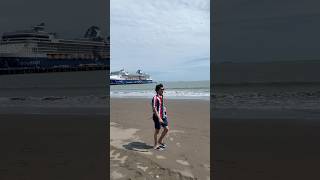 Walkin beach 🏖️ puntaarenas travel cruisevacation shortsbeach ytshortmodelcruiseindia [upl. by Gifford]