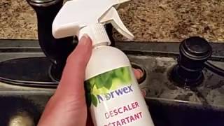 NORWEX Descaler  Removing 4 year old Hard Water Residue [upl. by Nylknarf]