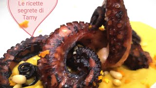 POLPO SU VELLUTATA DI CECI 🐙🐙🐙OCTOPUS ON VELVETED Chickpeas  PRONTA IN MENO DI 50 MINUTI [upl. by Donny852]