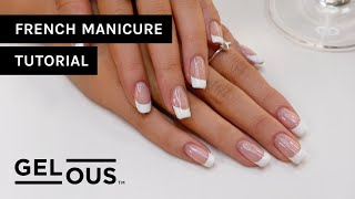 How To Use French Tip Guides For A French Manicure  Gel Nail Art Tutorial  Gelous Gel Nail Polish [upl. by Aerdnwahs]