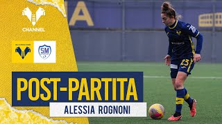 Rognoni quotFelice del gol e soprattutto della vittoria di squadraquot [upl. by Siblee]