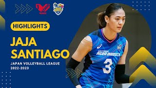 Japan Volleyball League 20222023 Jaja Santiago Highlights [upl. by Gruver]