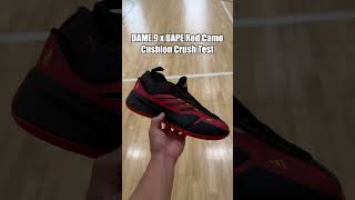 Adidas DAME 9 x BAPE Red Camo Cushion Crush Test [upl. by Herries]