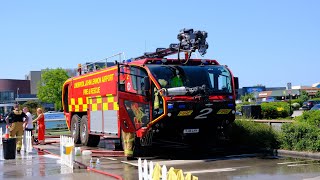 Liverpool Airport Firetruck Oshkosh Striker [upl. by Tiffi]