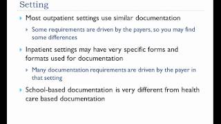 Module 4 Documentation of Audiology Services [upl. by Nanette528]