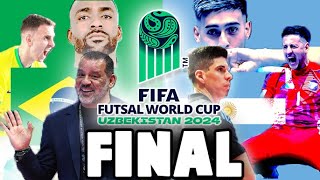 ARGENTINA VS BRASIL FINAL DEL MUNDO  SUPERCLASICO FIFA FUTSAL WORLD CUP UZBEKISTAN 2024 [upl. by Ecinrahs893]