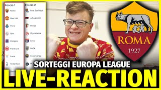 SORTEGGI NUOVA EUROPA LEAGUE CAMPIONATO AS ROMA  LIVEREACTION [upl. by Atrice343]