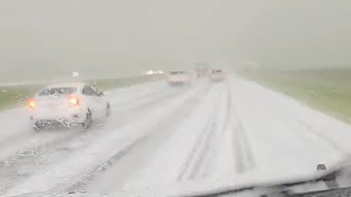 chaos in Saskatchewan Martensville  storm hail today 2024 [upl. by Merrell404]