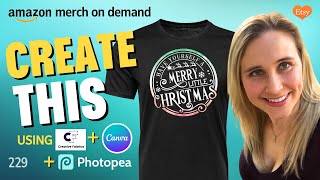 Canva Design Tutorial For Print On Demand Christmas Hoodie Photopea Clipping Masks❤️🔥💲 [upl. by Amiel]