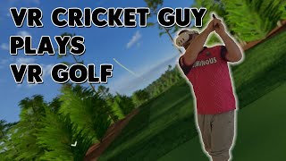 VR Cricket Guy Plays VR Golf on the Meta Quest 3 Using Yoges Golf Attachment [upl. by Orenid]