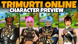 Trimurti Online Character Creation All Classes Male amp Female Full Customization All Options [upl. by Venterea]