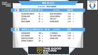 Mirfield CC Mirfield CC  1st XI v Clayton West CC 1st XI [upl. by Niltyak]