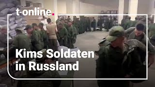 Aufnahmen zeigen nordkoreanische Soldaten in Russland [upl. by Ranzini]