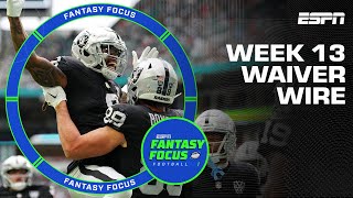 Week 13 MustStarts  Waiver Wire  Fantasy Focus 🏈 [upl. by Eelsnia]