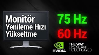 Monitör Hz Arttırma 60 Hz  75 Hz Boost Monitor Refresh Rate [upl. by Isus997]