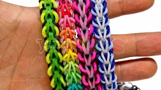 How to Make a Rainbow Loom Tribal Fishtail Bracelet  EASY [upl. by Aehsat]