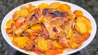 Chicken legs dinner in oven yolia recipe food cooking [upl. by Matheny70]