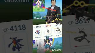 Pokemon go Giovanni battle pokemongo shorts viralshorts [upl. by Nylirem]