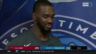 Noah Vonleh on Wiggins big night Wolves win vs Heat [upl. by Bathesda]