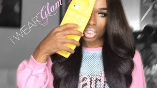 iWearGlamco Brazilian Straight 6x30quot Review [upl. by Annovy425]