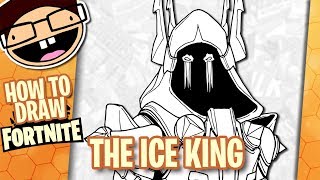 How to Draw THE ICE KING Fortnite Battle Royale  Narrated Easy StepbyStep Tutorial [upl. by Ycrad]