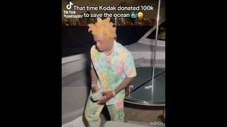 That time when Kodak donated 100k to save the ocean 😂 kodak viralvideo funny hellnaw ￼ [upl. by Ambros662]