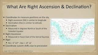 Special Topics in Astronomy  Right Ascension and Declination [upl. by Ecirtnas]