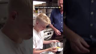 JOCHEM schrikt tijdens PANNENKOEKEN MAKEN 😂 shorts software Actemium [upl. by Naujej]