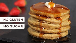 Fluffy Oat Pancakes  No Banana No Flour No Sugar  How Tasty Channel [upl. by Canotas]