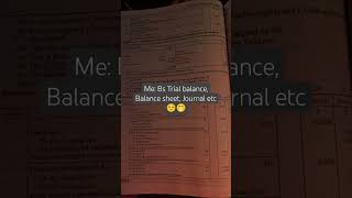 Bs Balance sheet Trial balance journal etcstudy Ulfatfunny [upl. by Annovoj]