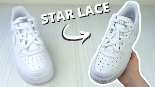 Star Lacing Air Force 1s Tutorial EASY [upl. by Robin70]