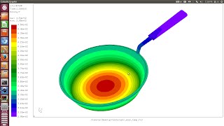 CalculiX Launcher v3 beta 3d thermal problem with Wizard [upl. by Okia322]